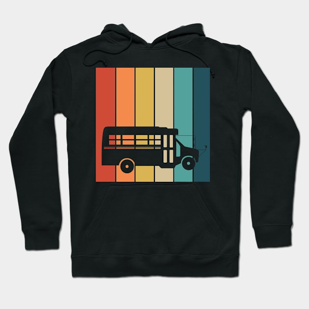 Vintage Camping Bus Design for a  Skoolie Owner Hoodie by ErdnussbutterToast